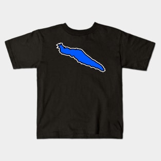 Texad Island Silhouette in Indigo Blue - Plain and Simple - Texada Island Kids T-Shirt